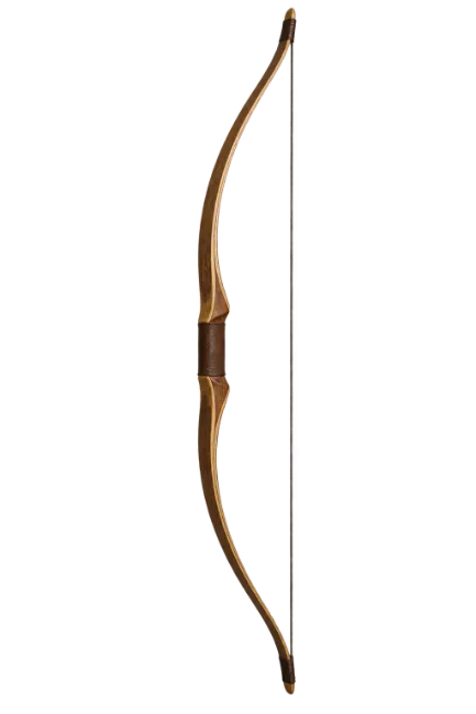Traditional Wooden Archery Bow with Leather Grip