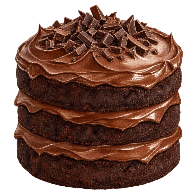 Triple Layer Chocolate Cake with Chocolate Shavings