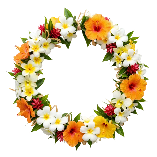 Tropical Flower Lei Wreath
