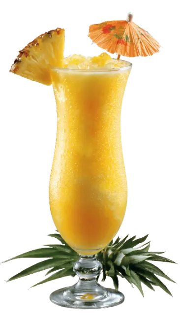 Tropical Pina Colada Cocktail with Pineapple and Umbrella