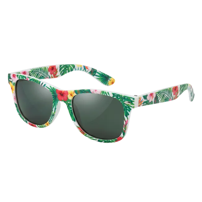 Tropical Print Sunglasses with Dark Lenses