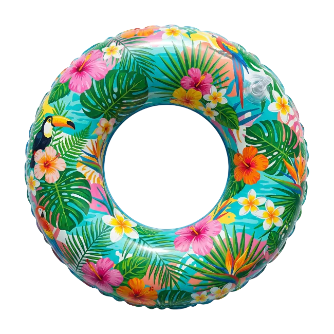 Tropical Summer Inflatable Pool Float Ring