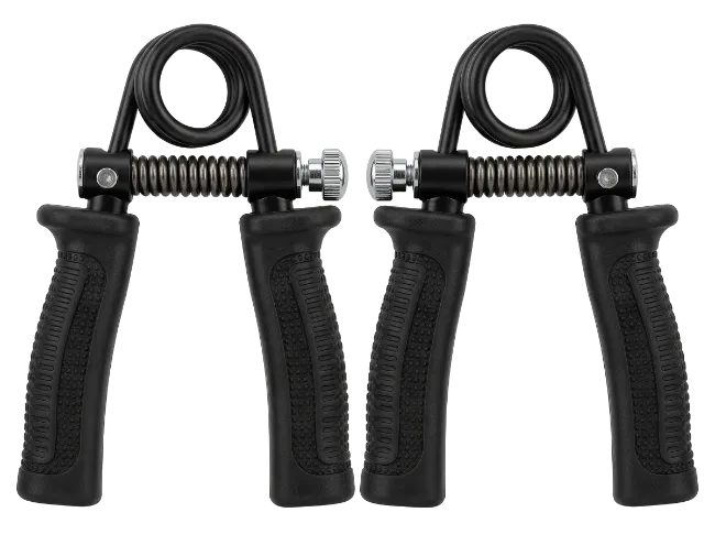 Two Black Hand Grippers for Strength Training
