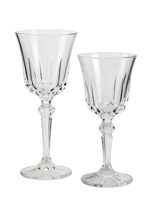 Two Crystal Wine Glasses