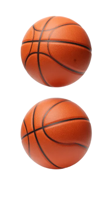 Two Orange Basketballs