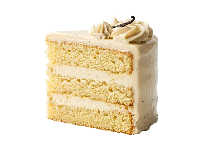 Vanilla Layer Cake Slice