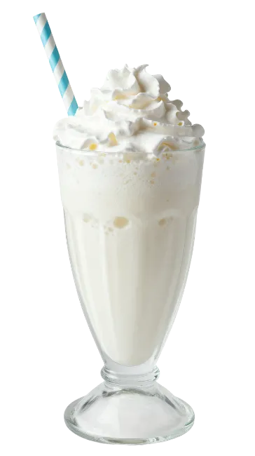 Vanilla Milkshake with Whipped Cream