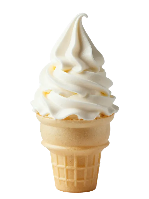 Vanilla Soft Serve Ice Cream Cone