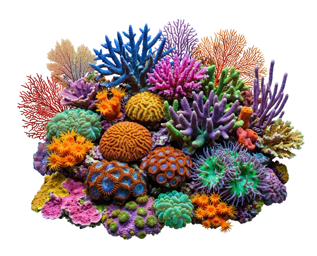 Vibrant Colorful Coral Reef Ecosystem