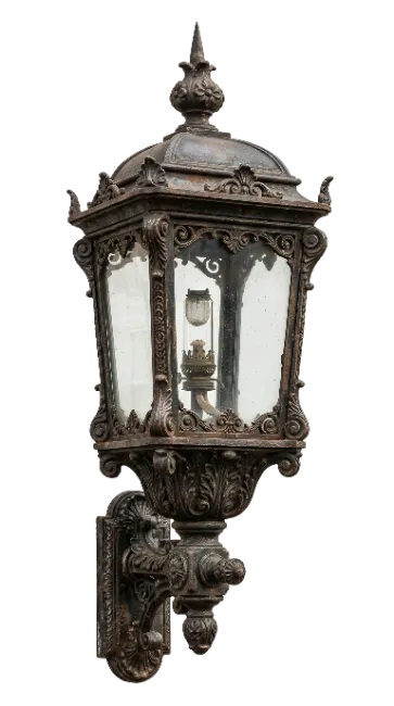 Vintage Antique Wall Mounted Metal Lantern