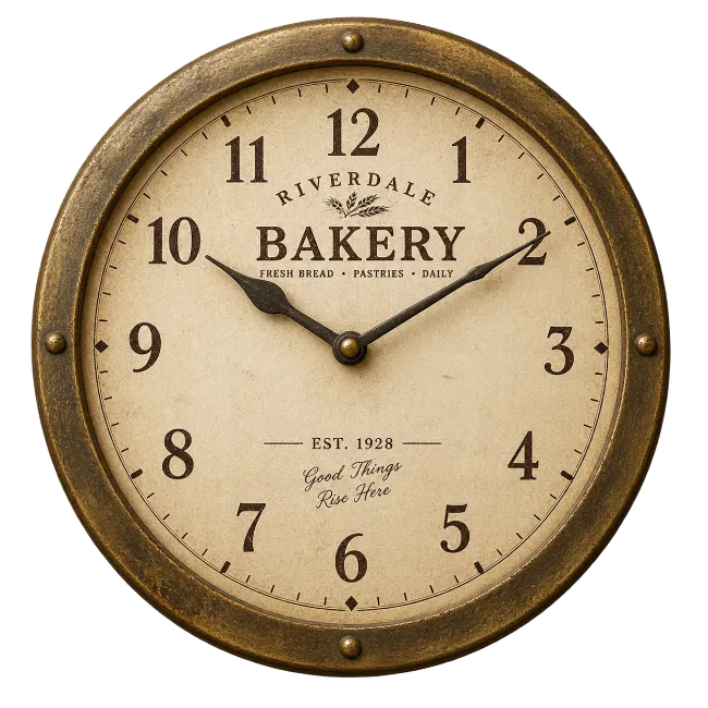 Vintage Bakery Wall Clock