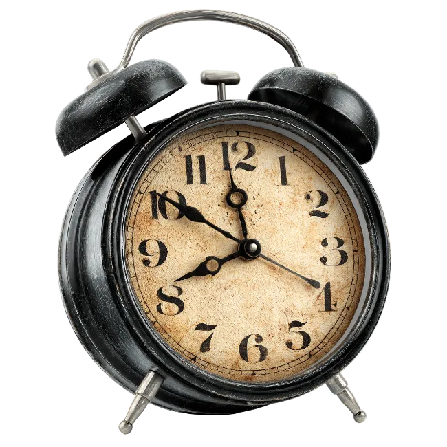 Vintage Black Alarm Clock