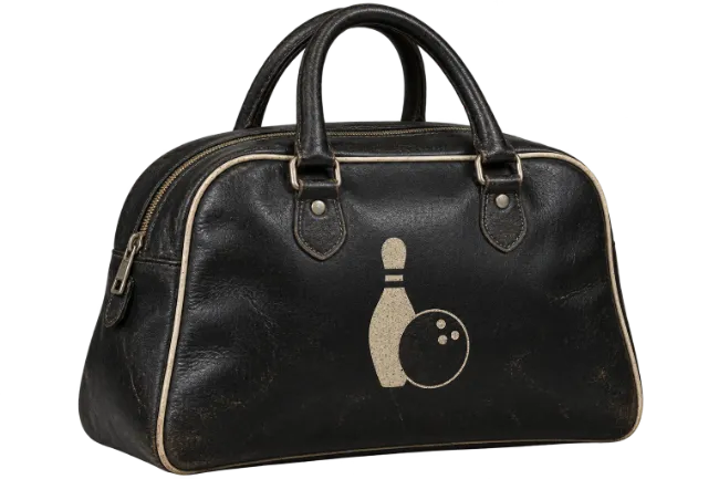 Vintage Black Bowling Bag