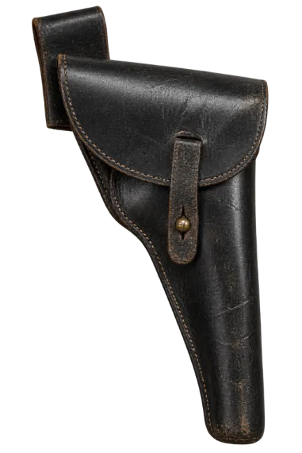 Vintage Black Leather Pistol Holster