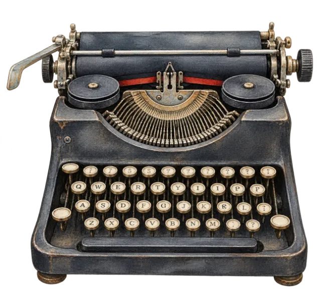 Vintage black typewriter