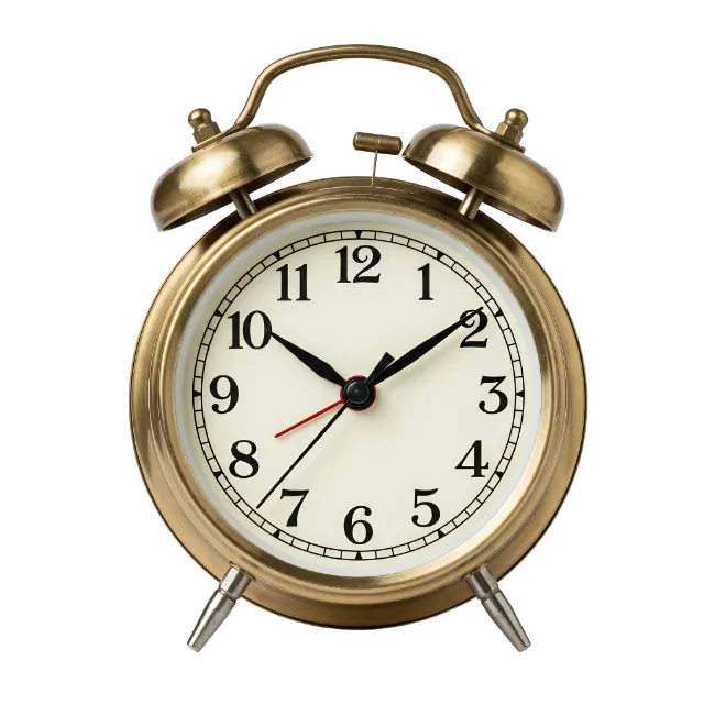 Vintage Brass Alarm Clock