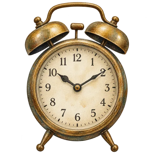 Vintage Brass Alarm Clock