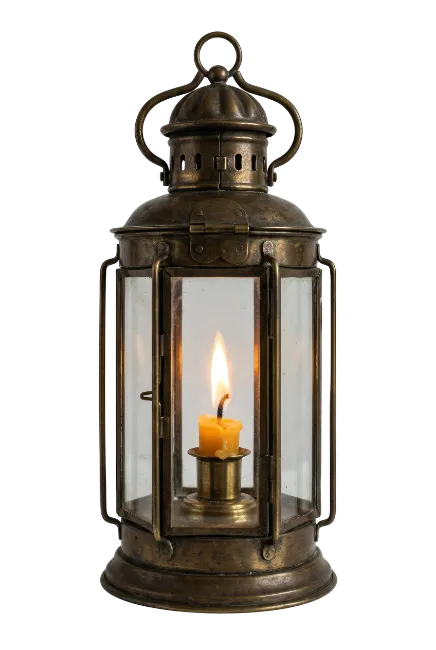 Vintage Brass Candle Lantern