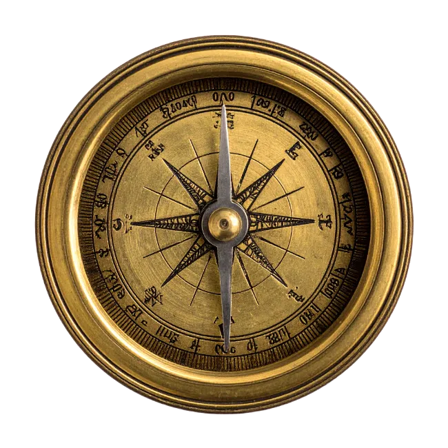 Vintage Brass Compass