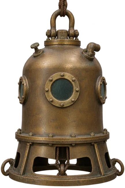 Vintage Brass Diving Bell