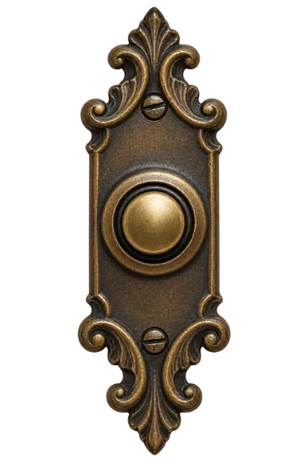 Vintage Brass Doorbell Button