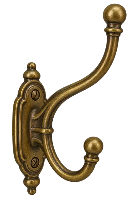 Vintage Brass Double Wall Hook