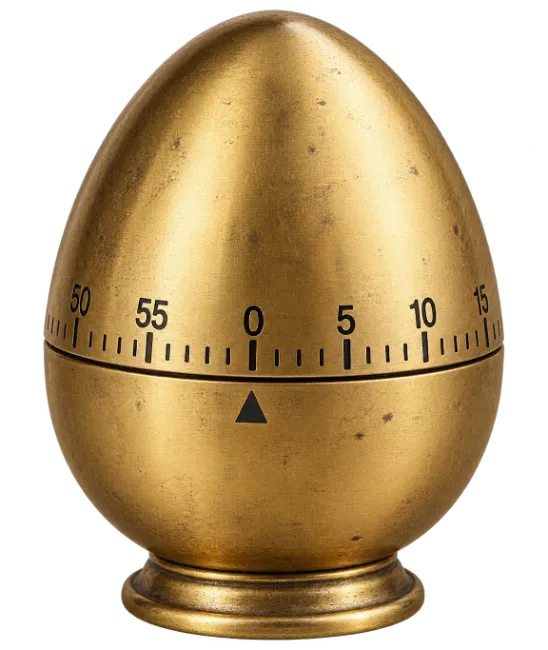 Vintage Brass Egg Kitchen Timer