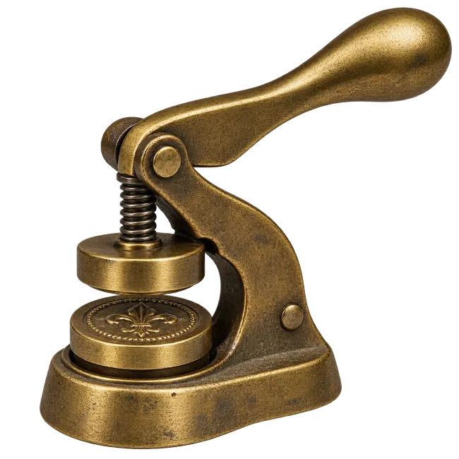 Vintage Brass Embossing Seal Press