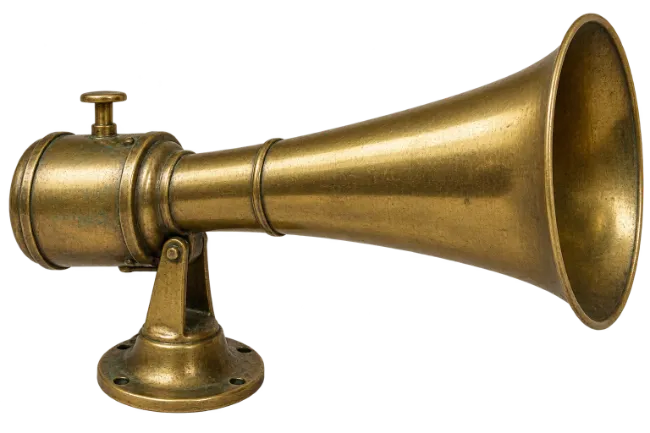 Vintage Brass Horn Speaker