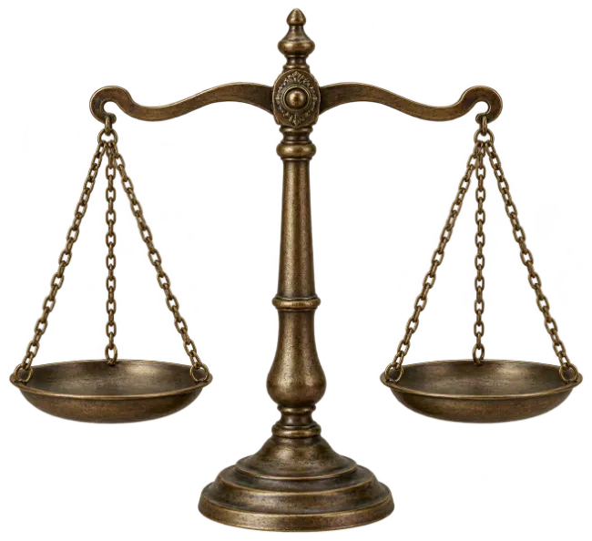 Vintage Brass Justice Scale