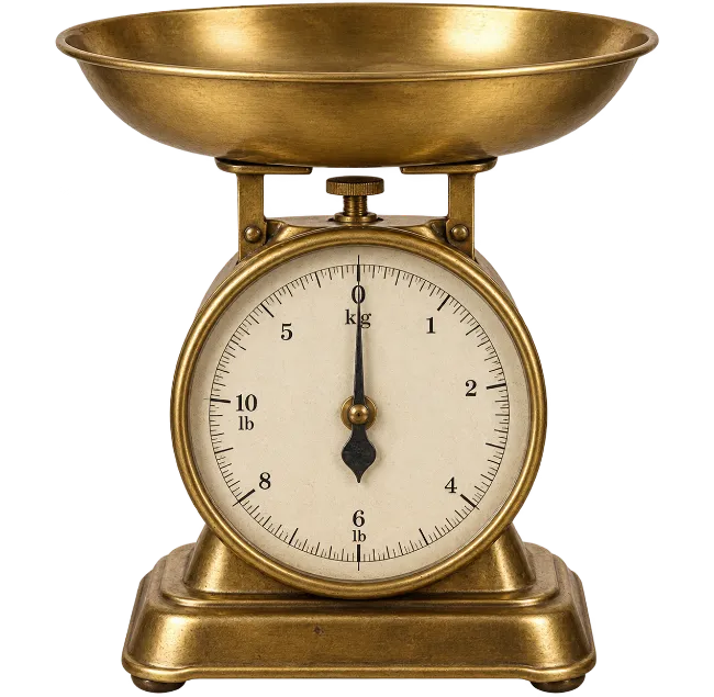 Vintage Brass Kitchen Scale