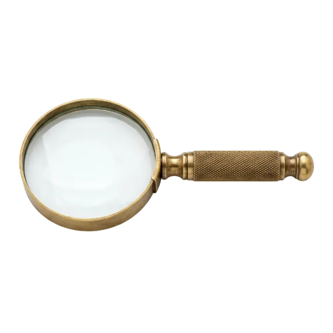 Vintage Brass Magnifying Glass
