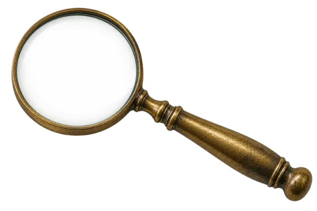 Vintage Brass Magnifying Glass