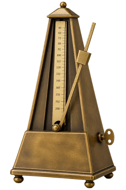 Vintage Brass Metronome Music Timing Tool