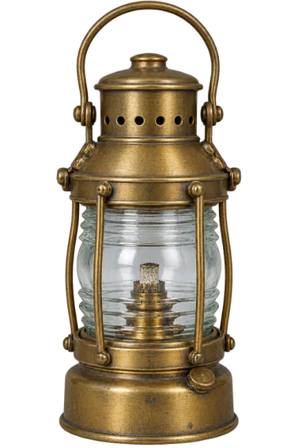 Vintage Brass Oil Lamp Lantern