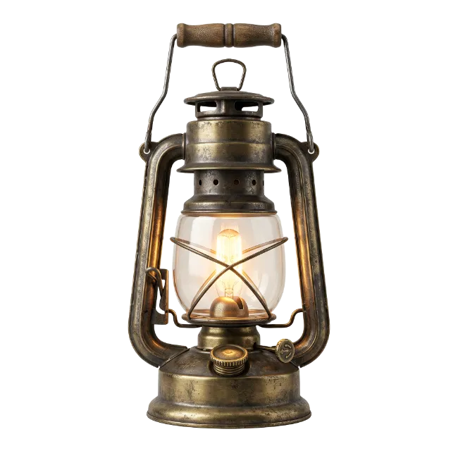 Vintage Brass Oil Lantern