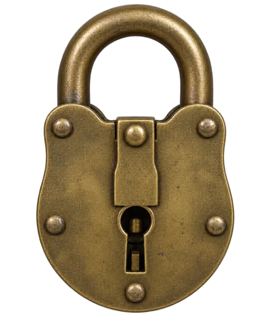 Vintage Brass Padlock Security Lock