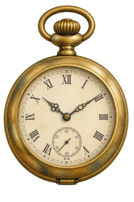 Vintage Brass Pocket Watch