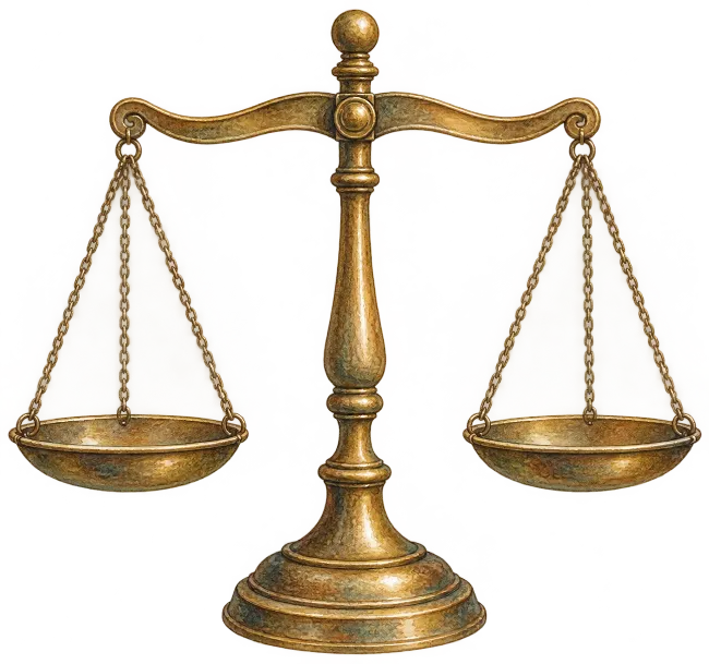 Vintage Brass Scales of Justice