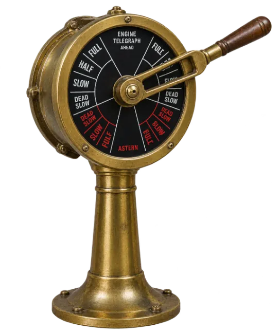 Vintage Brass Ship Engine Telegraph