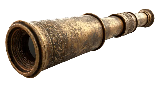 Vintage Brass Spyglass Telescope