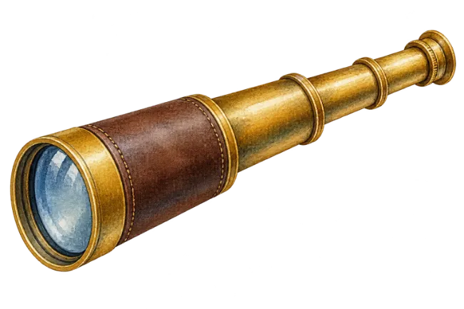 Vintage Brass Spyglass Telescope