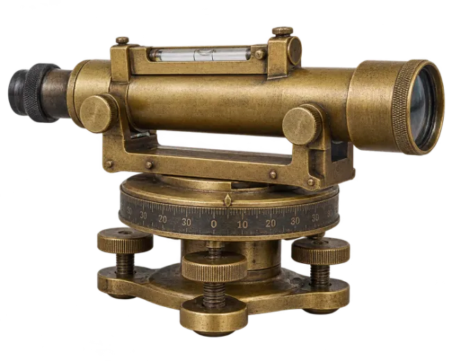 Vintage Brass Surveyor Level Instrument