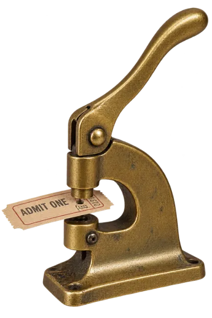 Vintage Brass Ticket Punch Tool