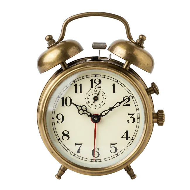 Vintage Brass Twin Bell Alarm Clock