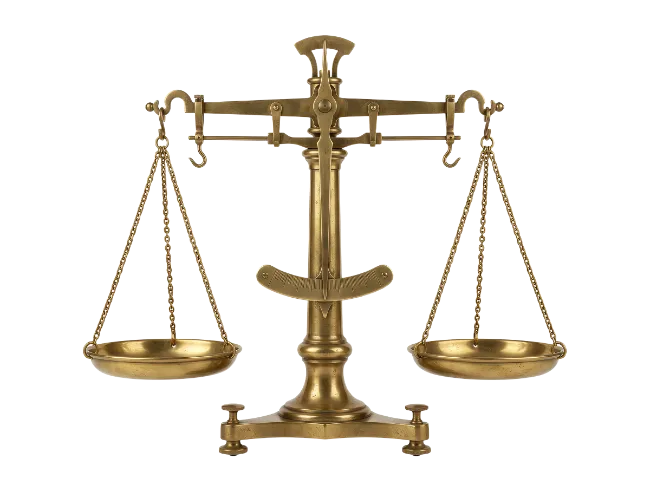 Vintage Brass Weighing Scale