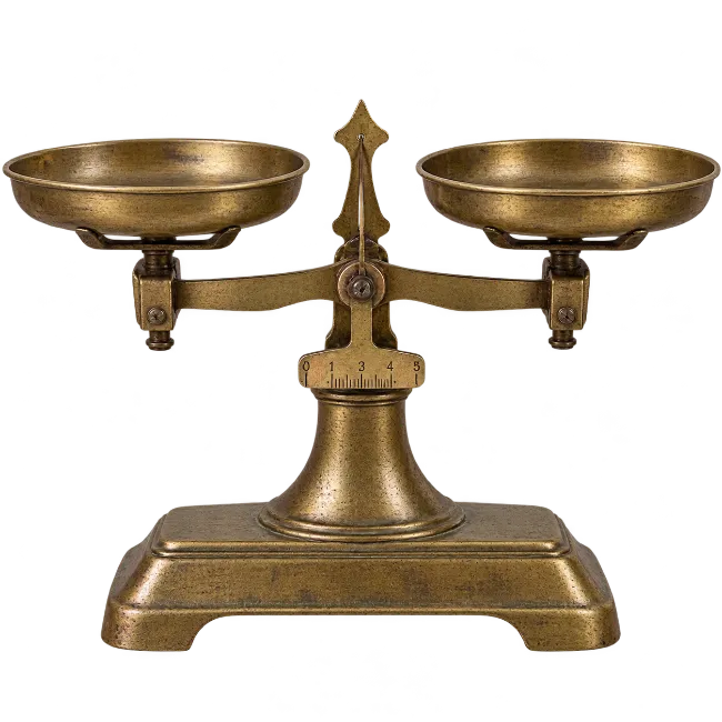 Vintage Brass Weighing Scale