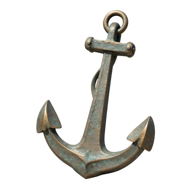 Vintage Bronze Ship Anchor