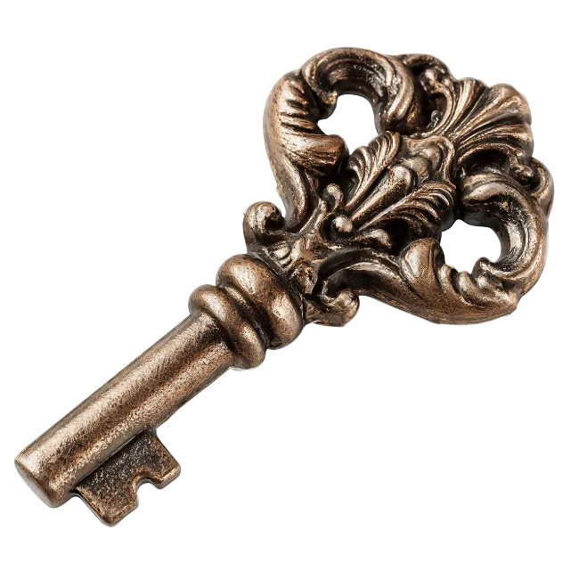 Vintage Bronze Skeleton Key