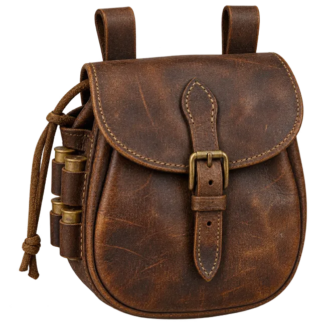 Vintage Brown Leather Belt Pouch